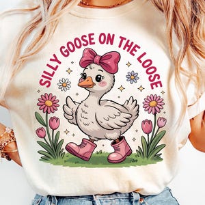 Silly Goose on the Loose PNG SVG, Funny Goose Meme Shirt Design, Silly Goose SVG for Cricut, Humorous Shirt Digital Download