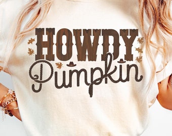 Western Fall Pumpkin Design, Autumn Sublimation PNG (Digital Download)