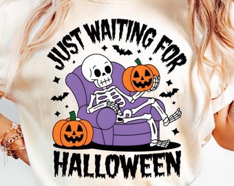 Funny Halloween Skeleton PNG, Spooky Summer Clipart (Digital Download)