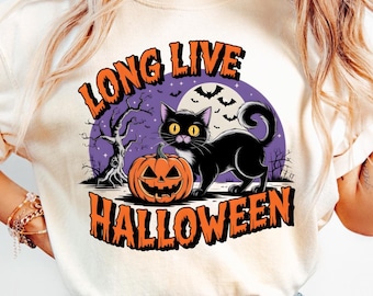Vintage Halloween Shirt Design, Retro Witch PNG (Digital Download)