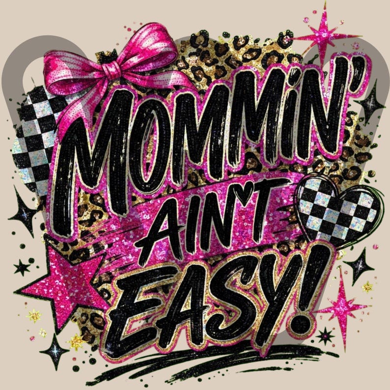 Mommin' Ain't Easy PNG, Trendy Mom Png, Christian Mama Png, Preppy Mama ...