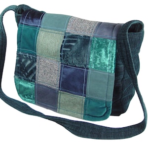 Sac messager en patchwork de velours