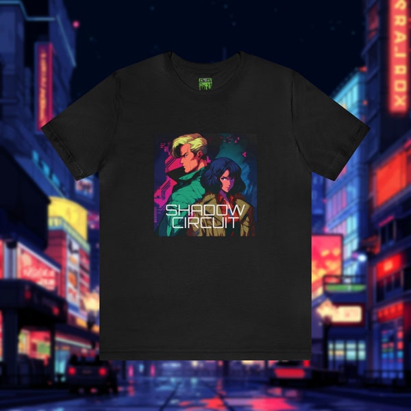 Hideo Kojima Snatcher Policenauts Neon City Cyberpunk Pixel Art  - Blade Runner Snatcher - - Shadow Circuit - Short Sleeve Tee