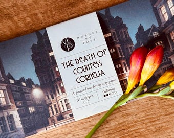 Vintage-Style Mystery Game: The Death of Countess Cornelia | 1930s Murder Mystery Puzzle Game, Postcard Set