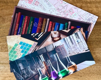 Murder Mystery Puzzle Game: The Vanishing Prof Vanderkopf | 1930s Detective Mystery, Postcard Set