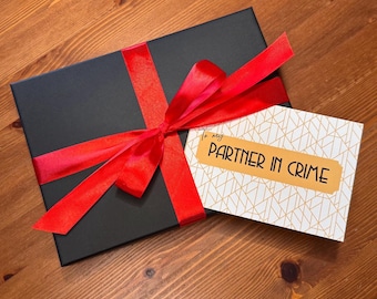 Murder Mystery Gift Box: Partner in Crime | Valentine's Gift, Escape Room Style Game, 1930s Detective Case File