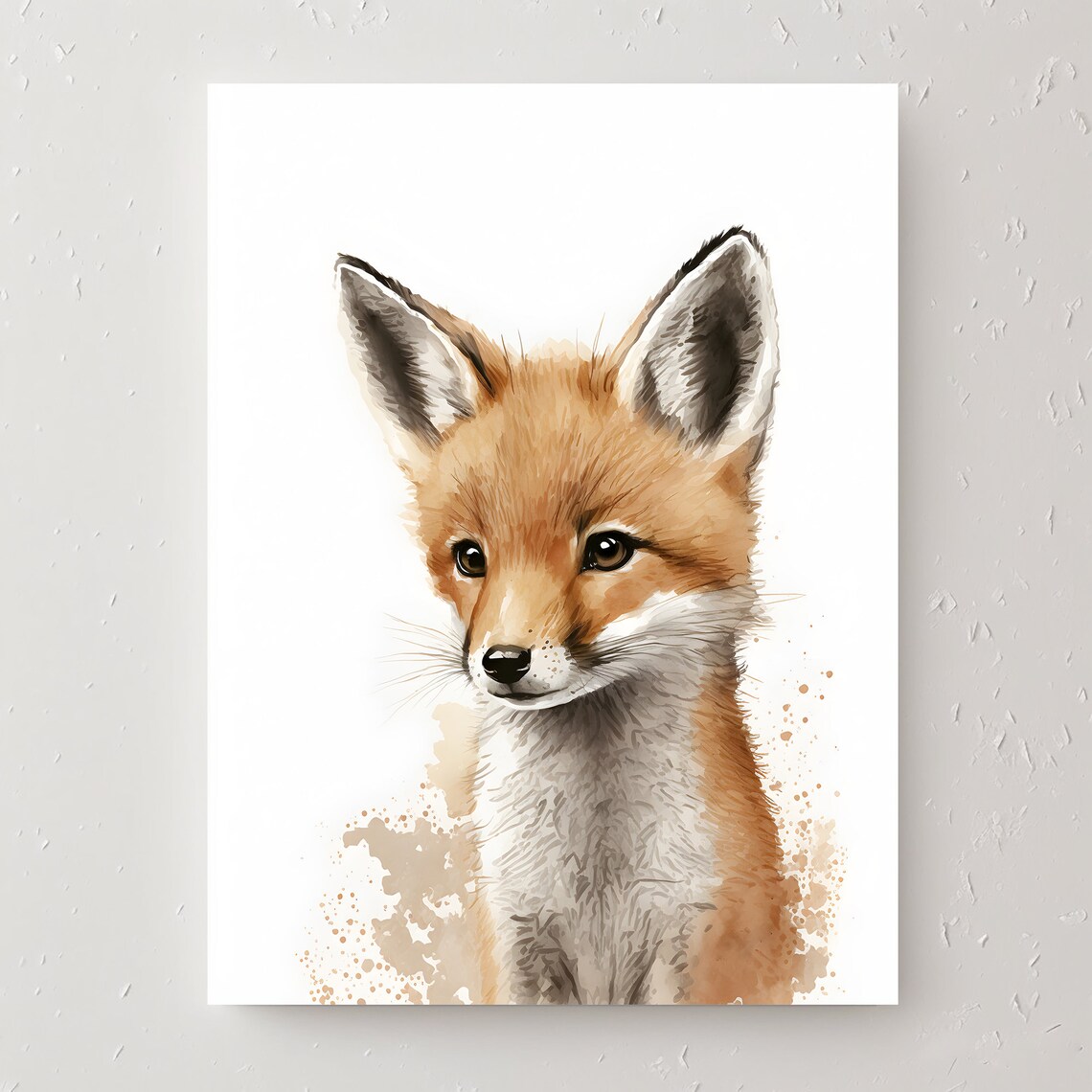 Cute Fox Printable Nursery Wall Art, Baby Animal Nursery Wall Art ...