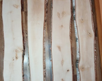 Birch Wood Plank Wide Birch Boards Log Slab With Bark Hardwood Board