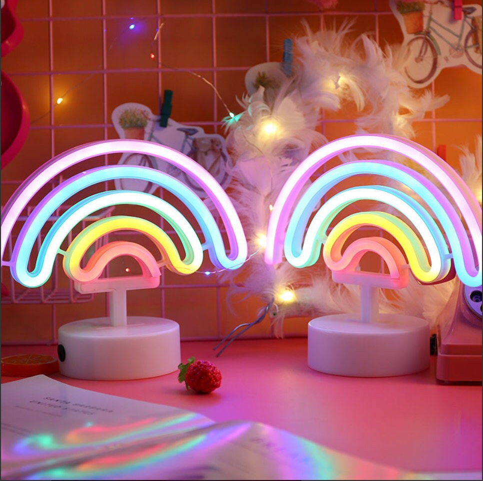 Neon Colorful Light Signs Neon Rainbow Light Great Addition to College Dorms,bedroom Night Lamp