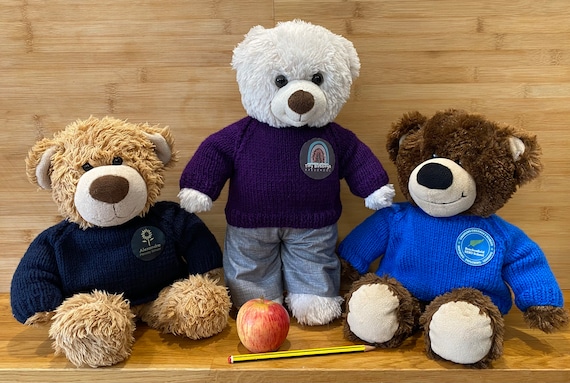 Personalised School Uniform Teddy Bear Jumper Etsy UK