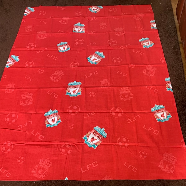 Liverpool football club emblems craft remnant fabric material piece 145x110cm