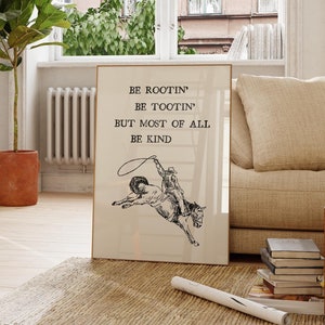Cowboy Quote Print Minimalist Western Wall Art Horseback Riding Poster Vintage Cowboy Art Wild West Home Decor Digital Download 1 Print