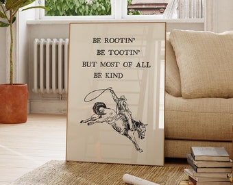 Vintage Cowboy Quote Print | Minimalist Western Art (Digital Download)
