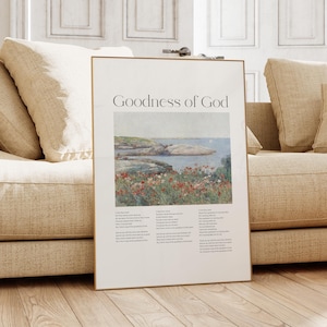 Goodness of God Lyric Printable, Christian Wall Decor, Praise Song Print, I Will Sing Of The Goodness Of God, Digital Instant Download