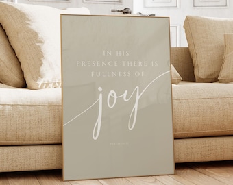 Psalm 16,11 Schrift Print, Christliche Wohnkultur (Digitaler Download)