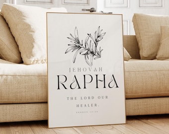Jehovah Rapha Printable Wall Art: Christian Home Decor (Digital Download)