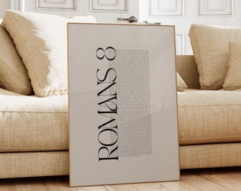 Romans 8 Bible Verse Print: Christian Scripture Wall Art (Digital Download