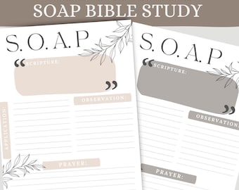 Printable SOAP Bible Study Template SOAP Study Method Bible Study Journal Digital SOAP Bible Printable Template Goodnote Bible Worksheet