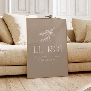 El Roi, Hebrew Names of God, You are the God Who Sees Me, Christian Wall Art, Christian Printable, Bible Verse Print, Scripture print