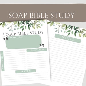 Printable SOAP Bible Study Template SOAP Study Method Bible Study Journal Digital SOAP Bible Printable Template Goodnote Bible Worksheet