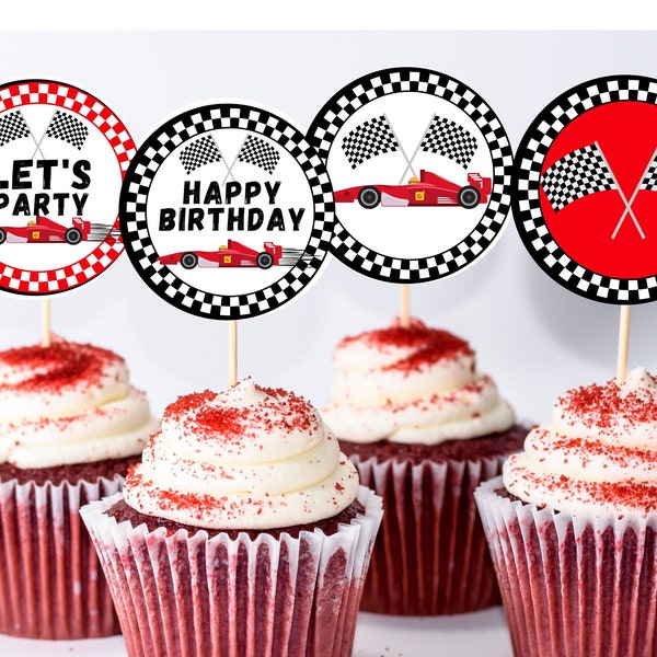 Too Fast Cupcake Toppers Etsy