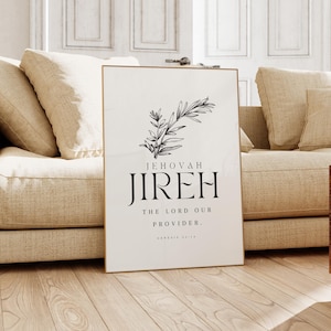 Jireh Printable Wall Art, Hebrew Names of God, Christian Wall Art, Bible Verse Wall art, Scripture prints, Jehovah Jireh, Names of God Print