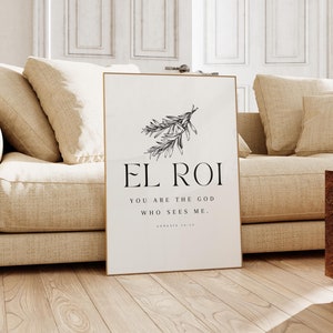El Roi, You are the God Who Sees Me, El Roi Wall Art, Modern Christian Printable, Christian Wall Art, Minimal Bible Verse Print, Scripture