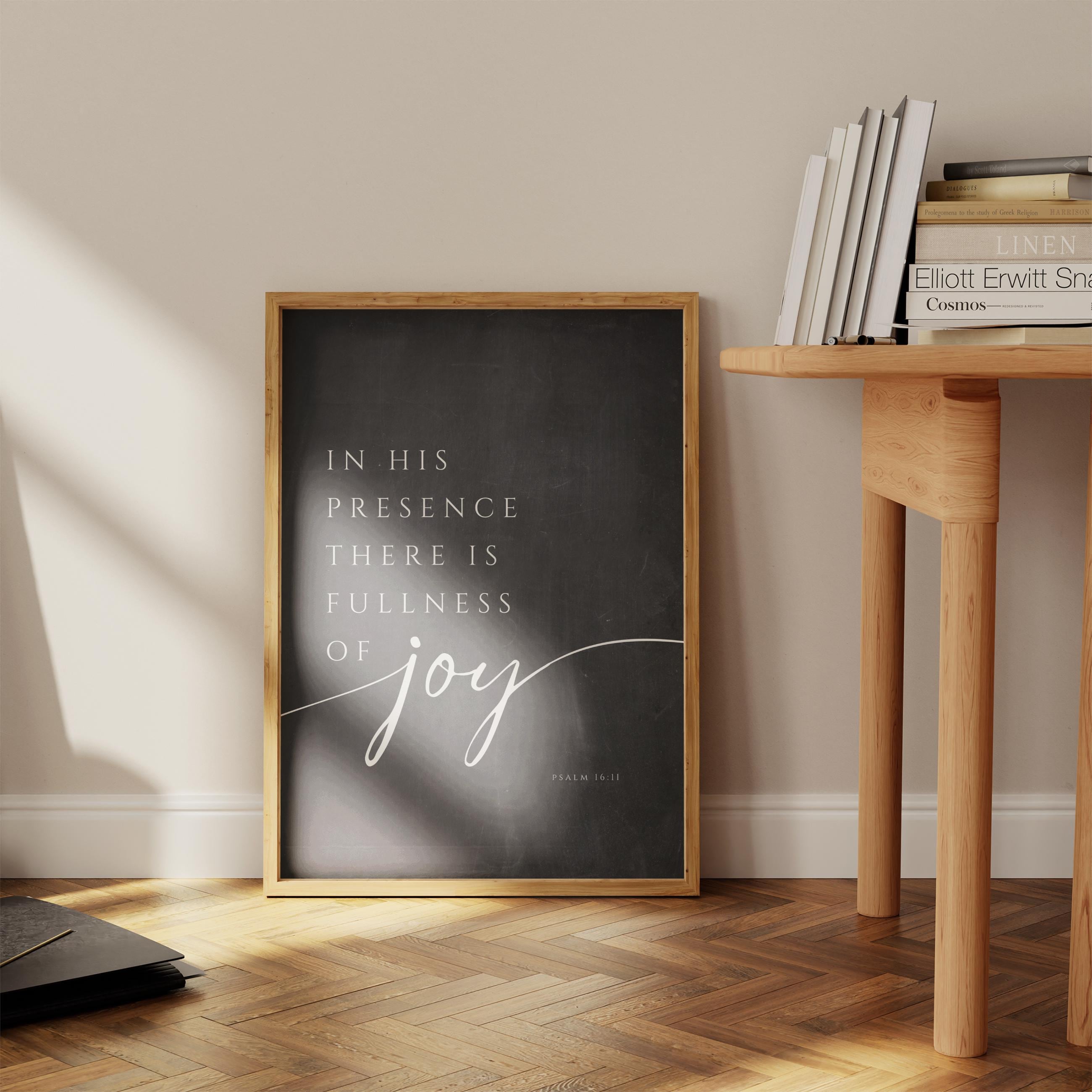 Minimalist Modern Bible Verse Print, Psalm 16:11, Christian Wall Art ...