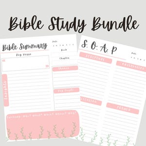 Printable Digital Bible Study Digital Bible Template Bible Summary SOAP Journal Faith Journal GoodNotes Notability Bible Journal 8.5 x 11 in