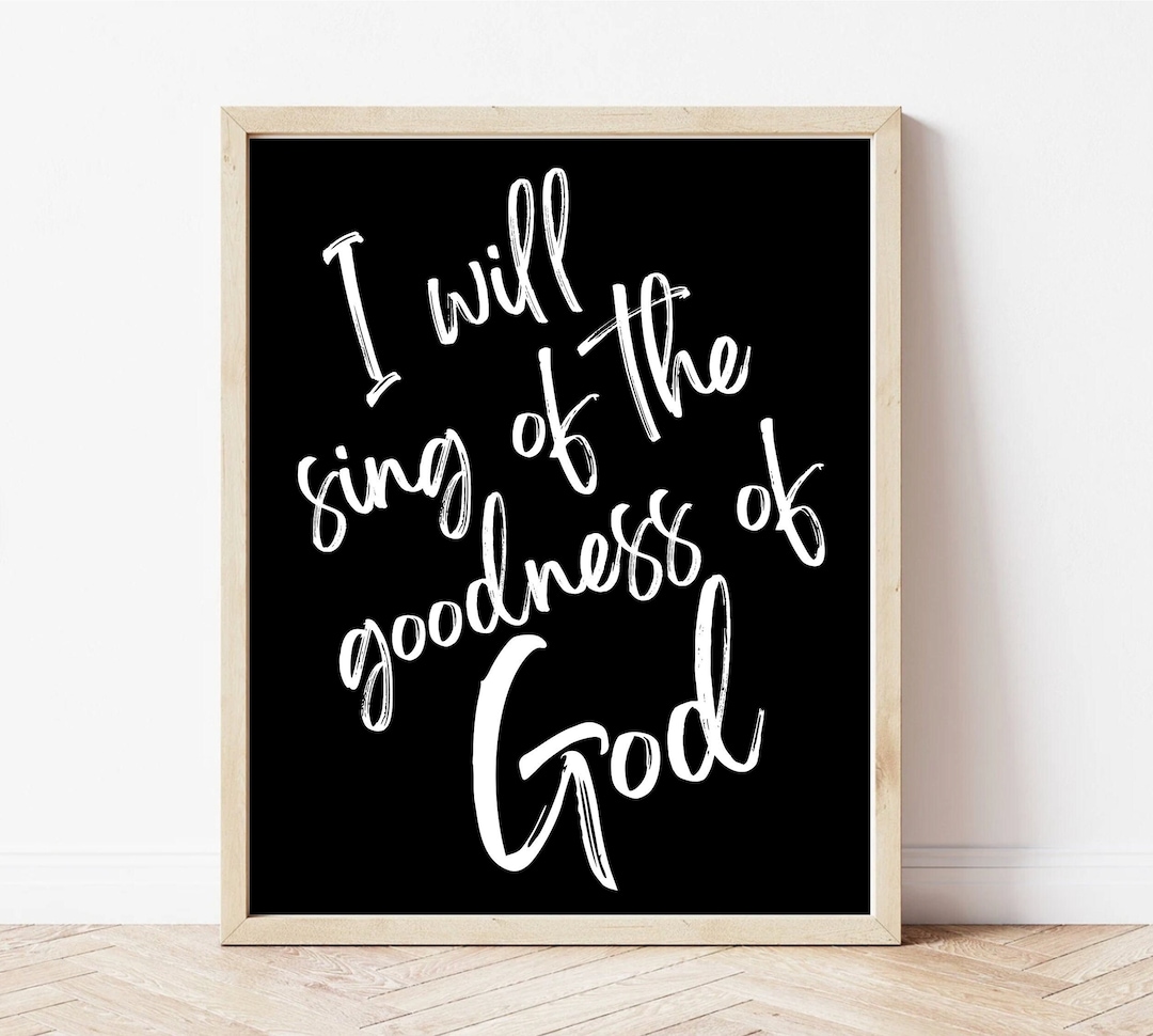 Goodness of God Lyric Printable Christian Wall Decor Praise Song Goodness of God Lyric Printable Christian Wall Decor Praise Song