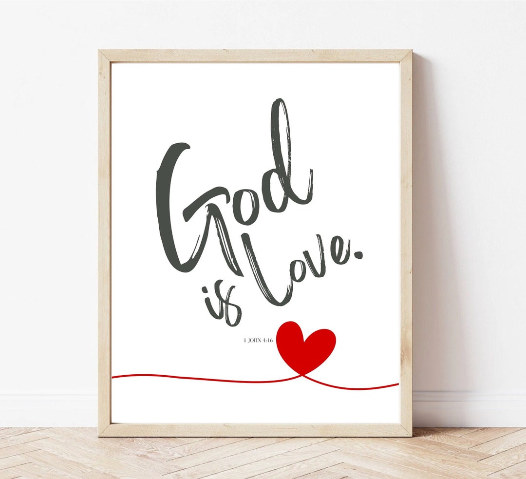 Bible Verse Printable, Love Bible Verse Print God is Love Valentine's ...