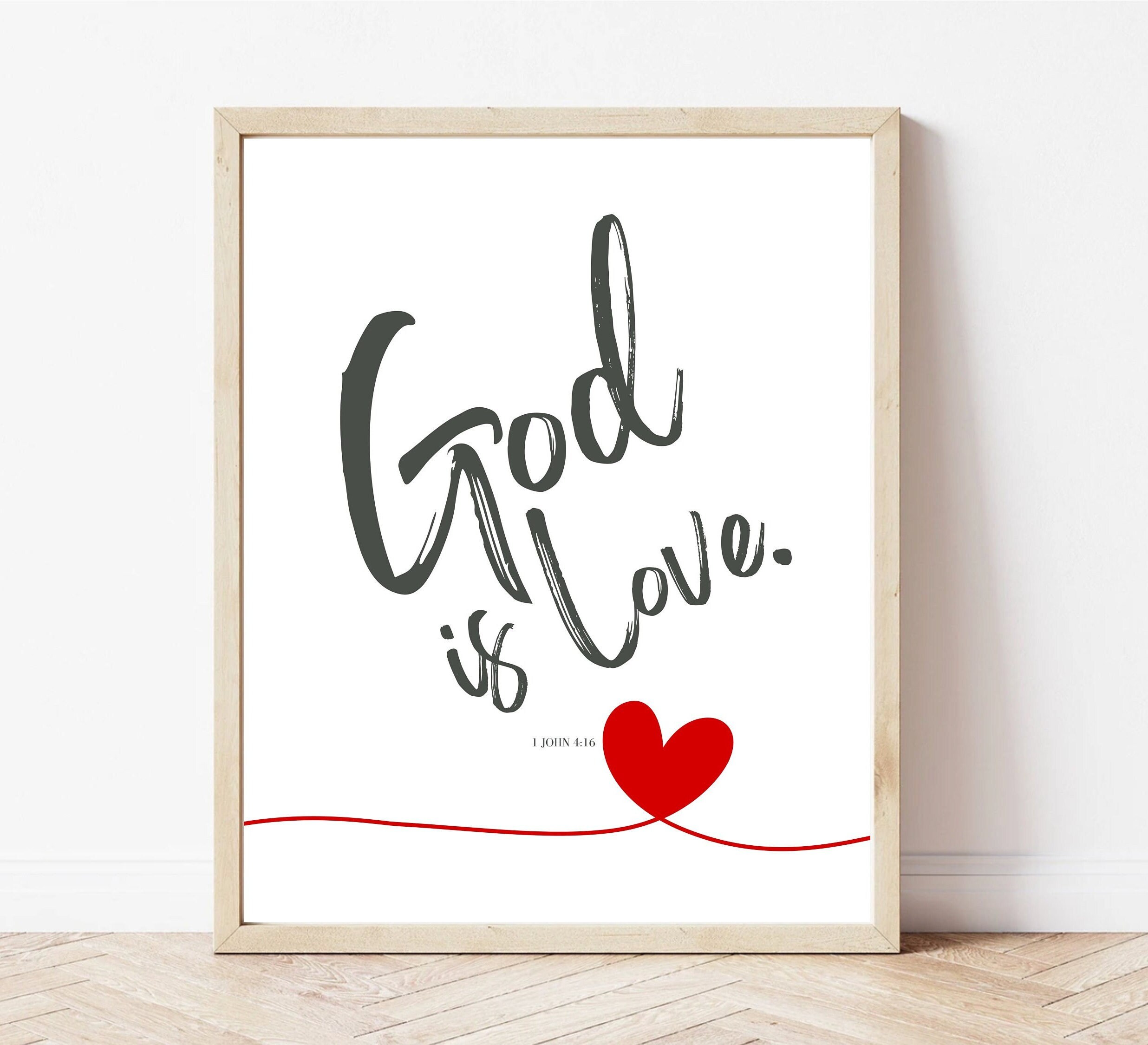 Bible Verse Printable, Love Bible Verse Print God is Love Valentine's ...