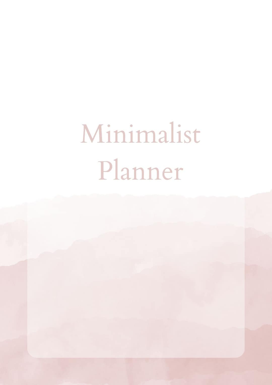 Minimal Printable Planner for Daily Planning Annual Planning Monthly ...