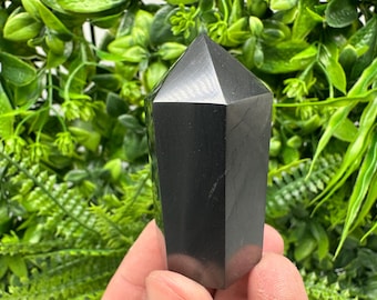 Shungite Stone Tower: EMF Neutralizer, Energy Protection (5cm)