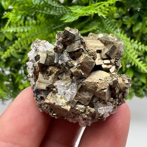 Wonderful Rainbow Pyrite on Quartz whit Oxide,natural minerals souvenir crystal,home decor,collection stone,rare minerals,Borieva Bulgaria