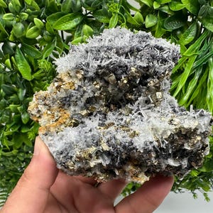 Wonderful Rainbow Pyrite on Quartz whit Oxide,natural minerals souvenir crystal,home decor,collection stone,rare minerals,Borieva Bulgaria
