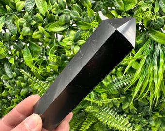 12cm Shungite Stone Tower: EMF Neutralizer, Energy Protection