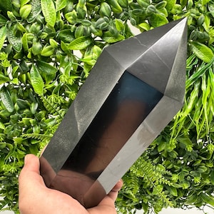 EXSTRA LARGE 20Cm EMF Neutraliser Shungite  Tower Stone Energy Protection,Crystal Tower Decor,emf Shield, Healing Crystal Tower,5GProtection