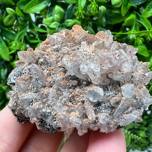 Stunning Quartz whit dolomite on Sphalerite and Galena,from Krushev dol mine,Bulgaria,natural collection mineral specimen,home decor crystal