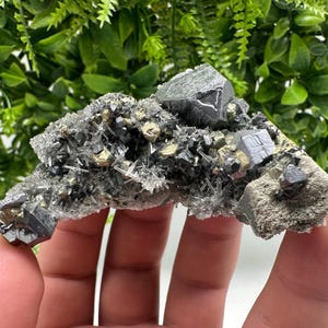 Wonderful shiny Galena,Chalcopyrite,Sphalerite from Vurba mine section Batantci natural minerals souvenir crystal gift home decor,collection