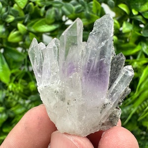 Stunning Quartz var Amethyst phantom,chalcedony and Chlorite inclusions Djurcovo Laki Bulgaria natural minerals souvenir crystal gift stone