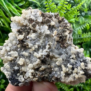 Wonderful Pyrite,Calcite,Sphalerite on Quartz from Borieva mine,Bulgaria,natural minerals souvenir crystal,home decor stone,collecting speci
