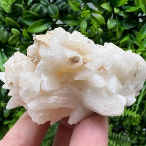 Amazing Calcite on Quartz from Djurcovo mine Laki Bulgaria natural minerals crystal gift rare minerals healing crystal Bulgaria stone
