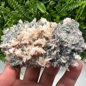 Amazing Calcite on Quartz from Djurcovo mine Laki Bulgaria natural minerals crystal gift rare minerals healing crystal Bulgaria stone