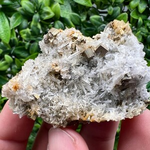 Wonderful Rainbow Pyrite on Quartz whit Oxide,natural minerals souvenir crystal,home decor,collection stone,rare minerals,Borieva Bulgaria
