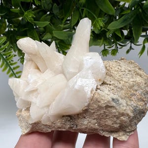 Amazing Calcite on Quartz from Djurcovo mine Laki Bulgaria natural minerals crystal gift rare minerals healing crystal Bulgaria stone