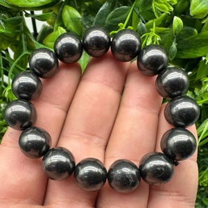 Shungite Bracelet EMF Protection,Natural Shungite,Beaded bracelet,Gemstone Bracelet,10mm Round Gemstone Bracelet,For Gift,shungite wholesale