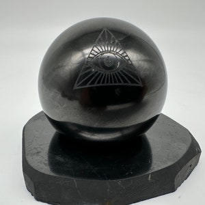 Shungite Sphere 5cm.Shungite Crystal Sphere,Healing Crystal,Highly Energetic Metaphysical,EMF Protection,Polished Sphere,5G Protection
