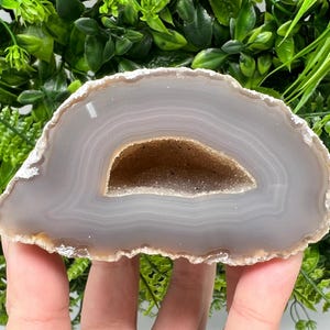 天然ドゥルージーアゲートジオード、クォーツクリスタル - Etsy 日本