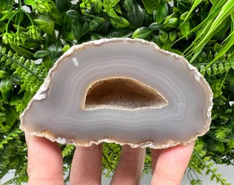 天然ドゥルージーアゲートジオード、クォーツクリスタル - Etsy 日本